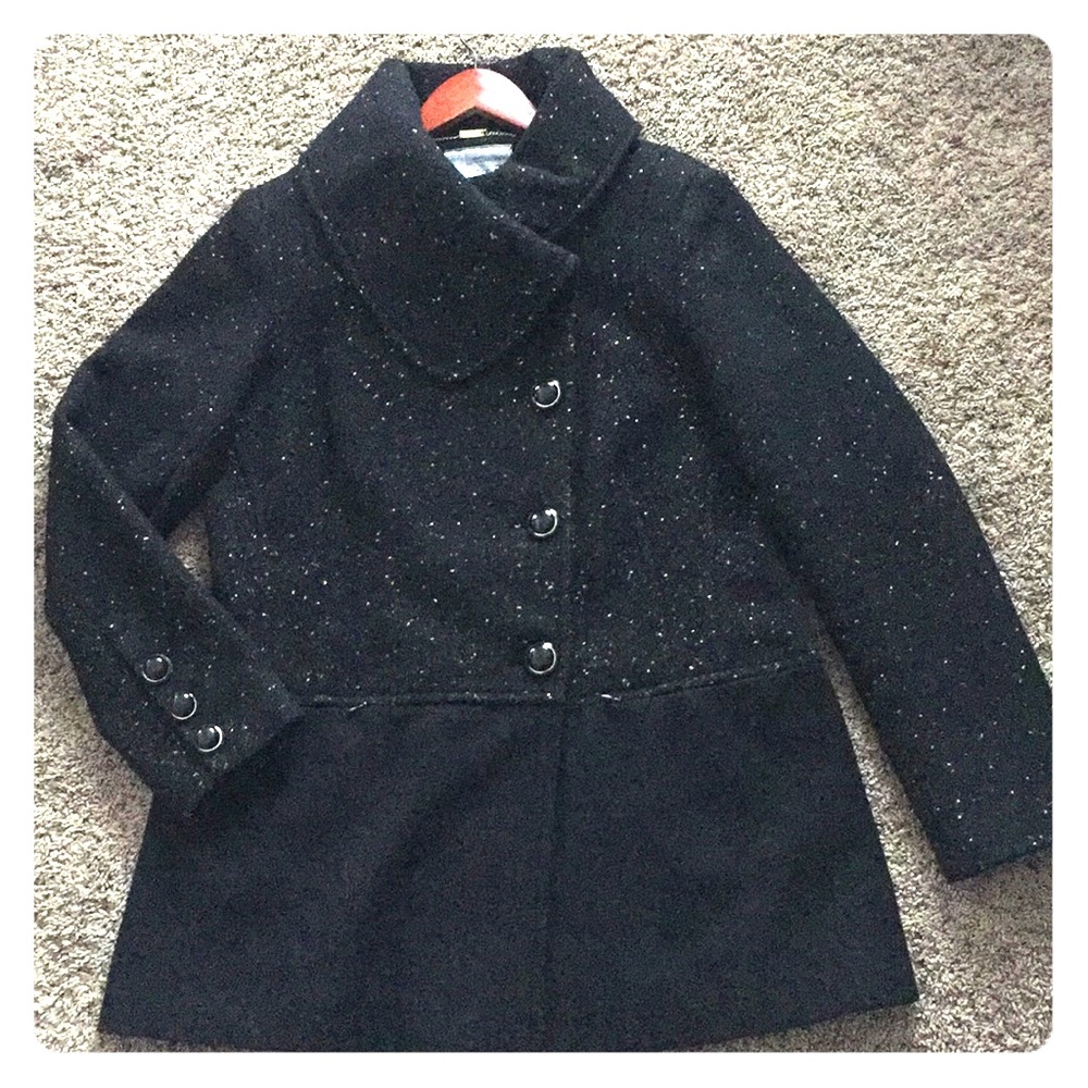Kensie Women’s Black / Sparkly Gold Coat Size L